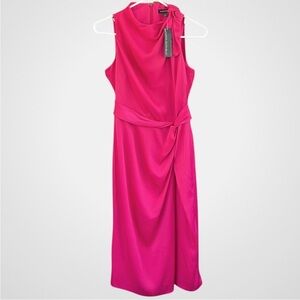 NWT Banana Republic Tie Neck
Sleeveless Sheath Midi Dress Fuchsia size 0